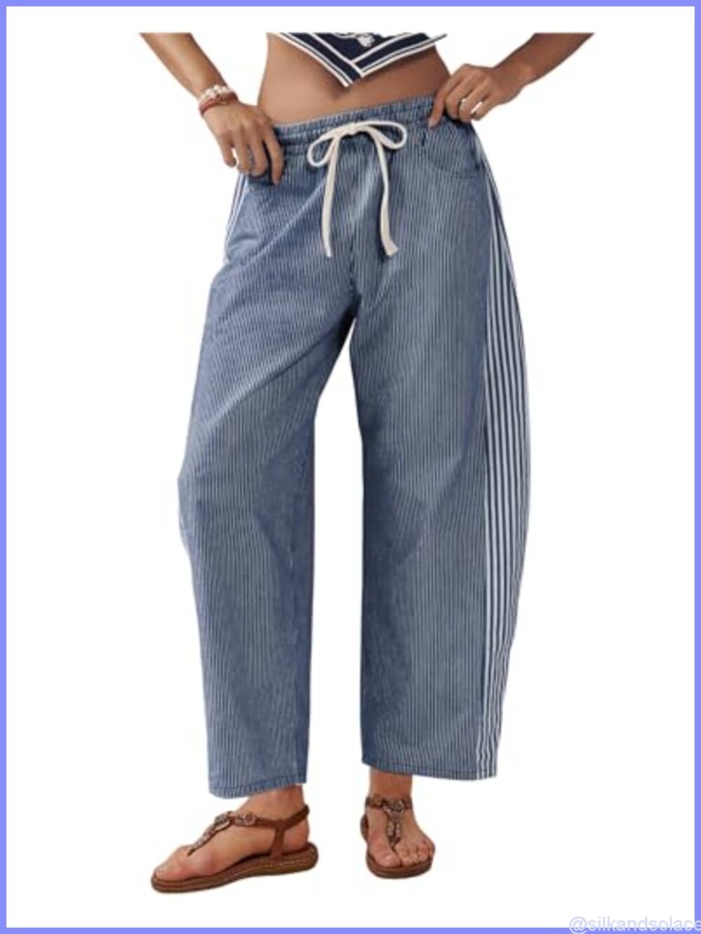 Wide Leg Barrel Jeans w/ Pockets, 80% Cotton